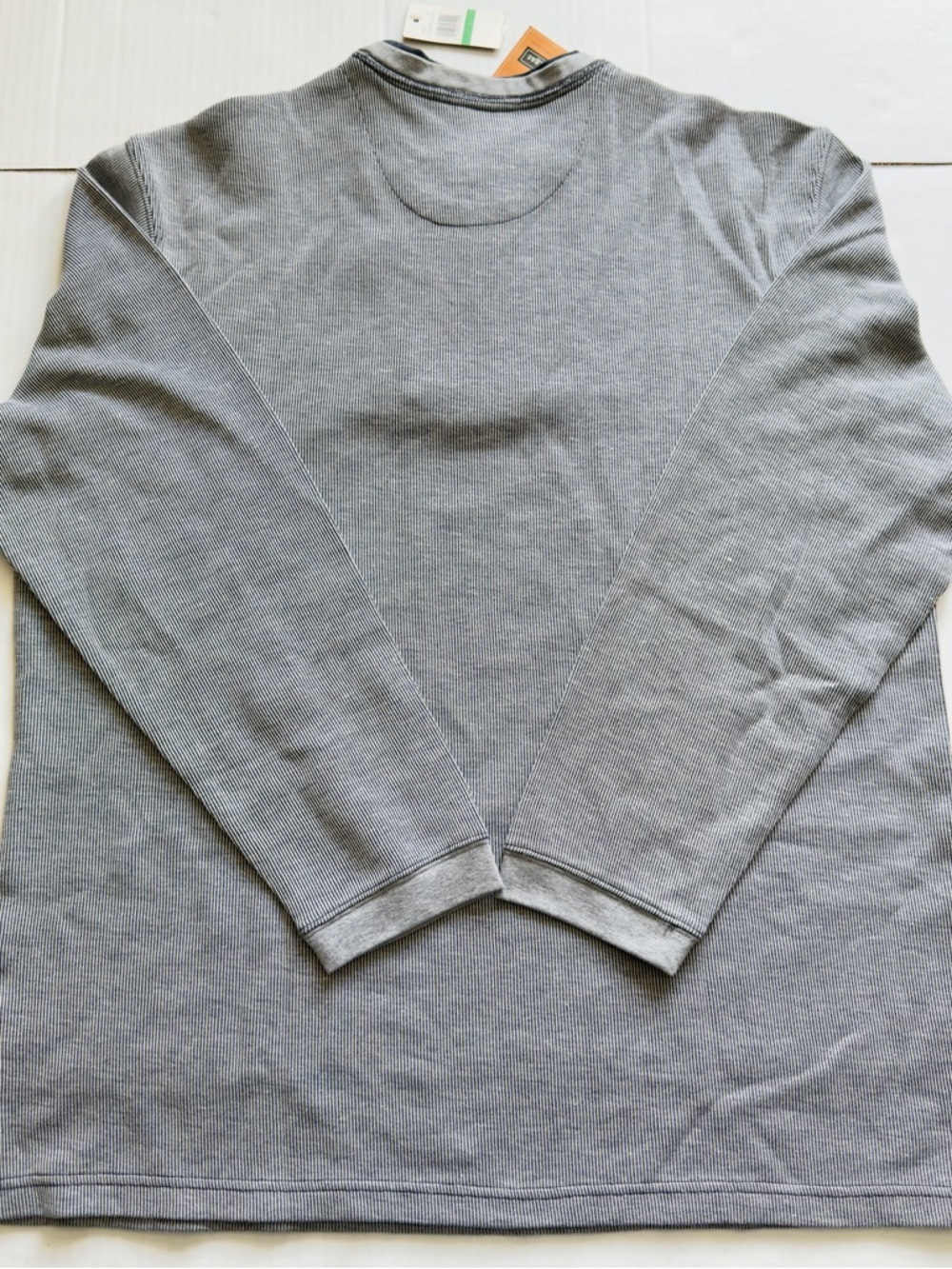 Haggar Heather Grey Long Sleeve Henley - Picture 2 of 9